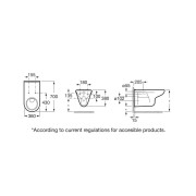 ROCA Access Cuvette Suspendue Rallongée Avec Fixation Blanc - A346237000 