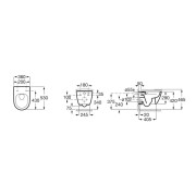 Ona Cuvette Suspendue Rimless 530 Blanc Brillant-Roca A346687000 