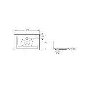 Malta Extra-Plat 120X75 Blanc - ROCA A373505000 