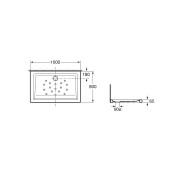 Malta Extra Plat 100X80 Blanc - ROCA A373517000 