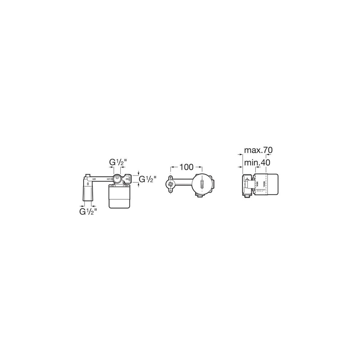 Corps D'Encastrement pour Mitigeur Lavabo - A525220603 ROCA 