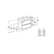 Linea unik (meuble+lavabo) 2 tiroirs 80 cm bleu polaire - ROCA A852489596 