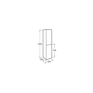 Extra Colonne 2 Portes 150X35X25 Chêne Foncé - ROCA A857702537 