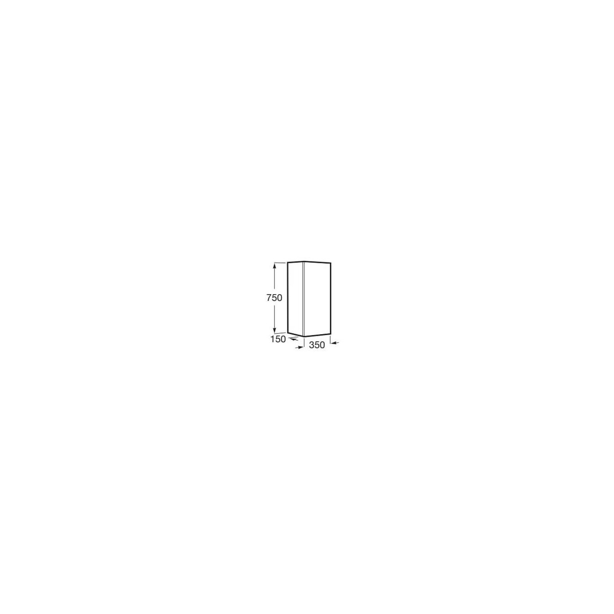 Extra Demi Colonne 1 Porte 75X35X25 Gris Moyen Mat - ROCA A857703547 