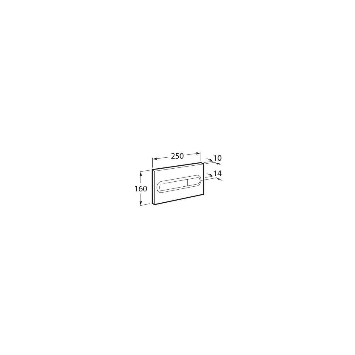 Plaque de commande PL1 One Dual Chromé Mat - ROCA A890195002 