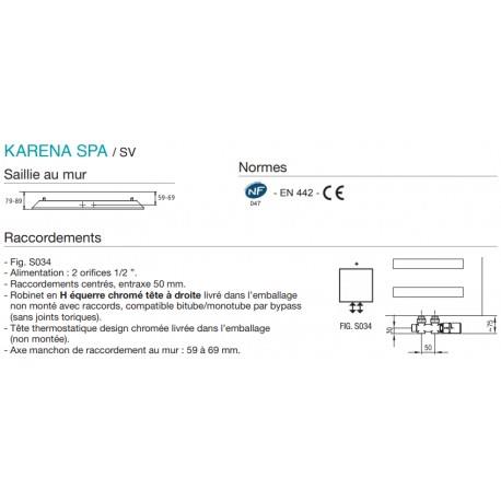 Sèche-serviette ACOVA - KARÉNA Spa eau chaude 447W SV-060-090
