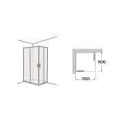 Victoria plus l2 1100 mm chromé - ROCA AM12A44C7D0012NMN 