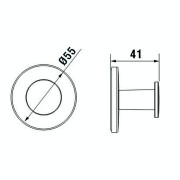 Cana patère à coller chromée chromé 55x41x55 mm - LAUFEN H3811330040001 