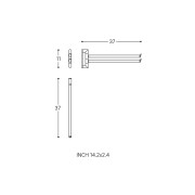 Hali porte-serviettes latéral double 36 cm chromé chromé 16x371x116 mm - LAUFEN H3811710040031 