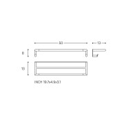 Hali porte-serviettes double avec patères 50 cm chromé chromé 500x127x70 - LAUFEN H3811720040001 