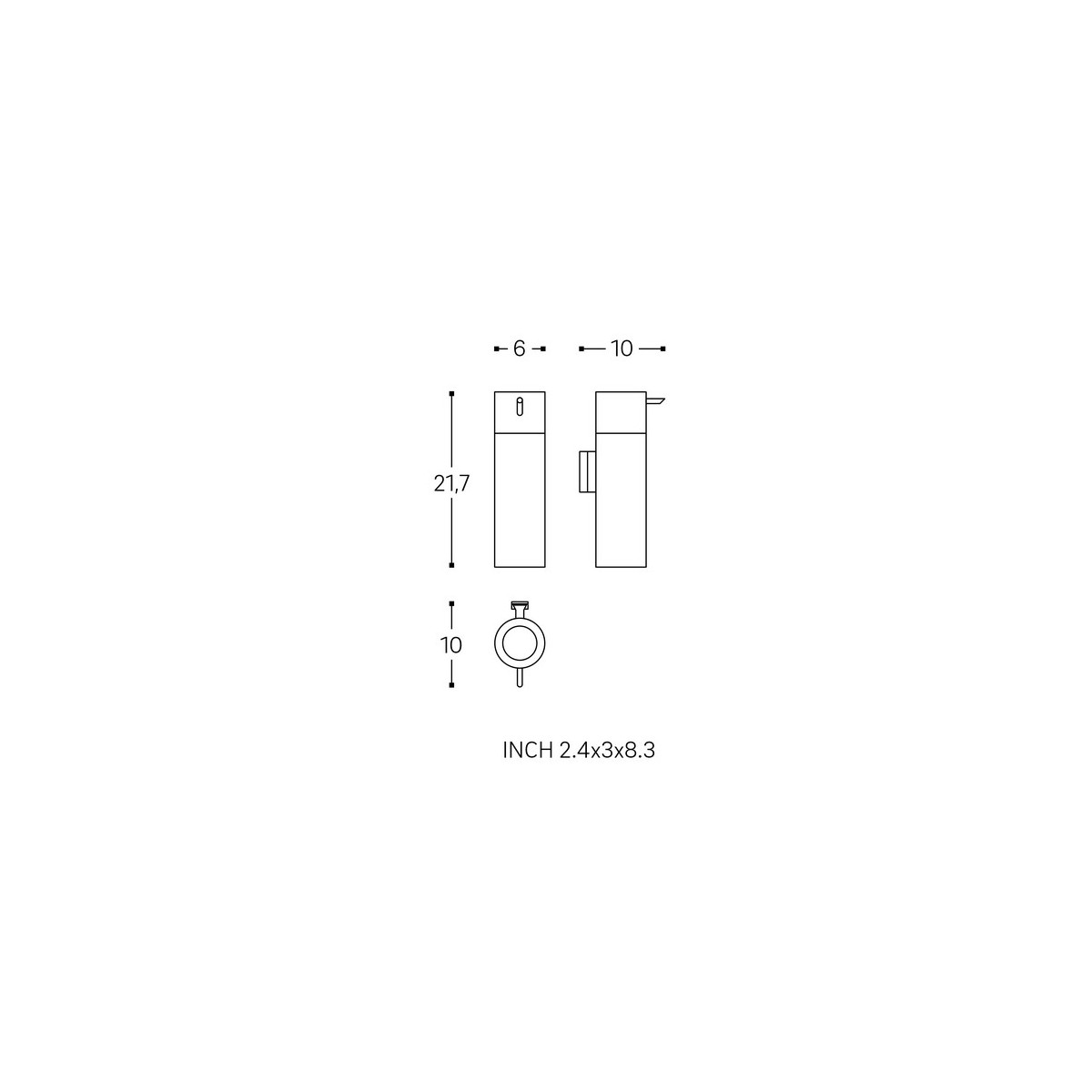 Hali distributeur de savon mural chromé chromé 62x106x217 mm - LAUFEN H3831720040001 