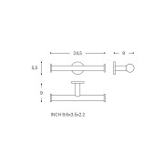 Niara porte-papier toilette double sans couvercle chromé 245x82x58 mm - LAUFEN H3840620040011 