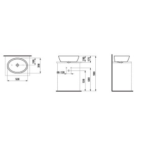 Laufen pro b vasque à poser non percé 520x390x150 mm noir mat - LAUFEN H8129647161091 