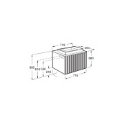 Horizon unik meuble 1 tiroir 700 + plan noir + vasque 600x380 mm noire mate - ROCA A851954553 