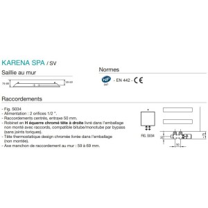 Sèche-serviette ACOVA - KARÉNA Spa eau chaude 654W SV-180-040