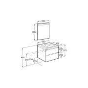 The gap pack 2t lavabo mural (unik+miroir) 600mm city oak/poignées nickel mat - ROCA A851974402 