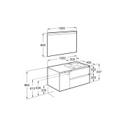 The gap pack 2t + 1p 1000 mm asymétrique droite gris moyen mat/poignées noires - ROCA A851999547 