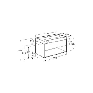 Tura unik 1t 1 niche inf lav percé 1t 1000 mm orme clair - ROCA A852037565 