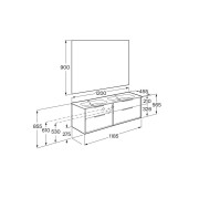 Optica pack 4 tiroirs 1200 mm chêne foncé - ROCA A852463537 