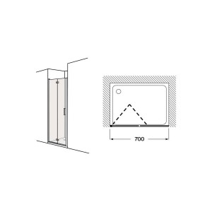 Ura pp-e 700 mm chromé - ROCA AM20P2BC7D0012NMN 