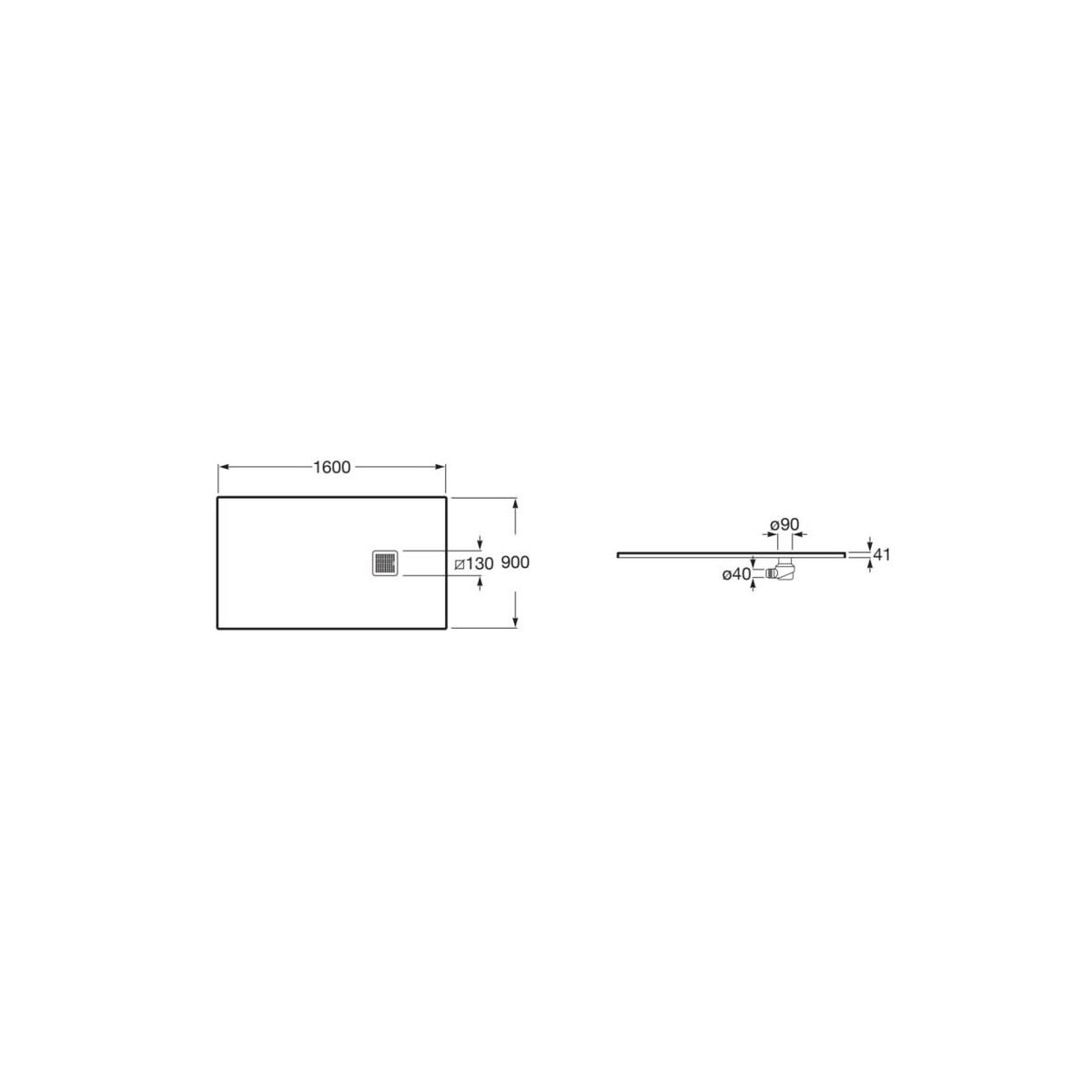 Rec Terran 1600X900 Cadre A/Vid Noir - ROCA AP10264038441400 