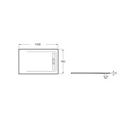 Receveur de douche 1400X700 Noir Aquos - ROCA AP6015782BC01400 