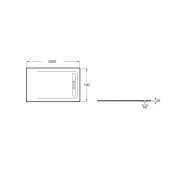 Aquos Receveur Stonex Avec Vidage 2000X700 Café - ROCA AP6017D02BC01660 