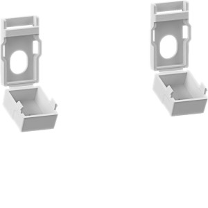 Capot pour patte de fixation inférieure Univers, RAL9010 (2x) - HAGER FZ967S 