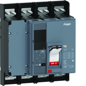 Disjoncteur boitier moulé h3+ PW1600 Energy 4 Poles 630A 70kA - HAGER HEQ631NR 