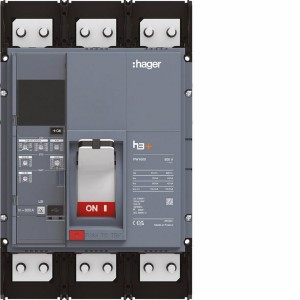 Disjoncteur boitier moulé h3+ PW1600 LSI 3 Poles 800A 70kA - HAGER HEQ800JR 