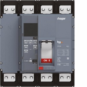 Disjoncteur boitier moulé h3+ PW1600 LSI 4 Poles 800A 70kA - HAGER HEQ801JR 