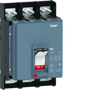 Interrupteur boitier moulé h3+ PW1600  3 Poles 630A - HAGER HMQ630AR 