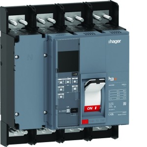 Disjoncteur boitier moulé h3+ PW1600 LSI 4 Poles 1600A 50kA - HAGER HMQ991JR 