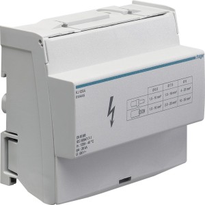 Répartiteur à barrettes étagé 125A,2 poles 2x 10-35 ² / 10x 2,5-16 ² par pole - HAGER KJ125A 