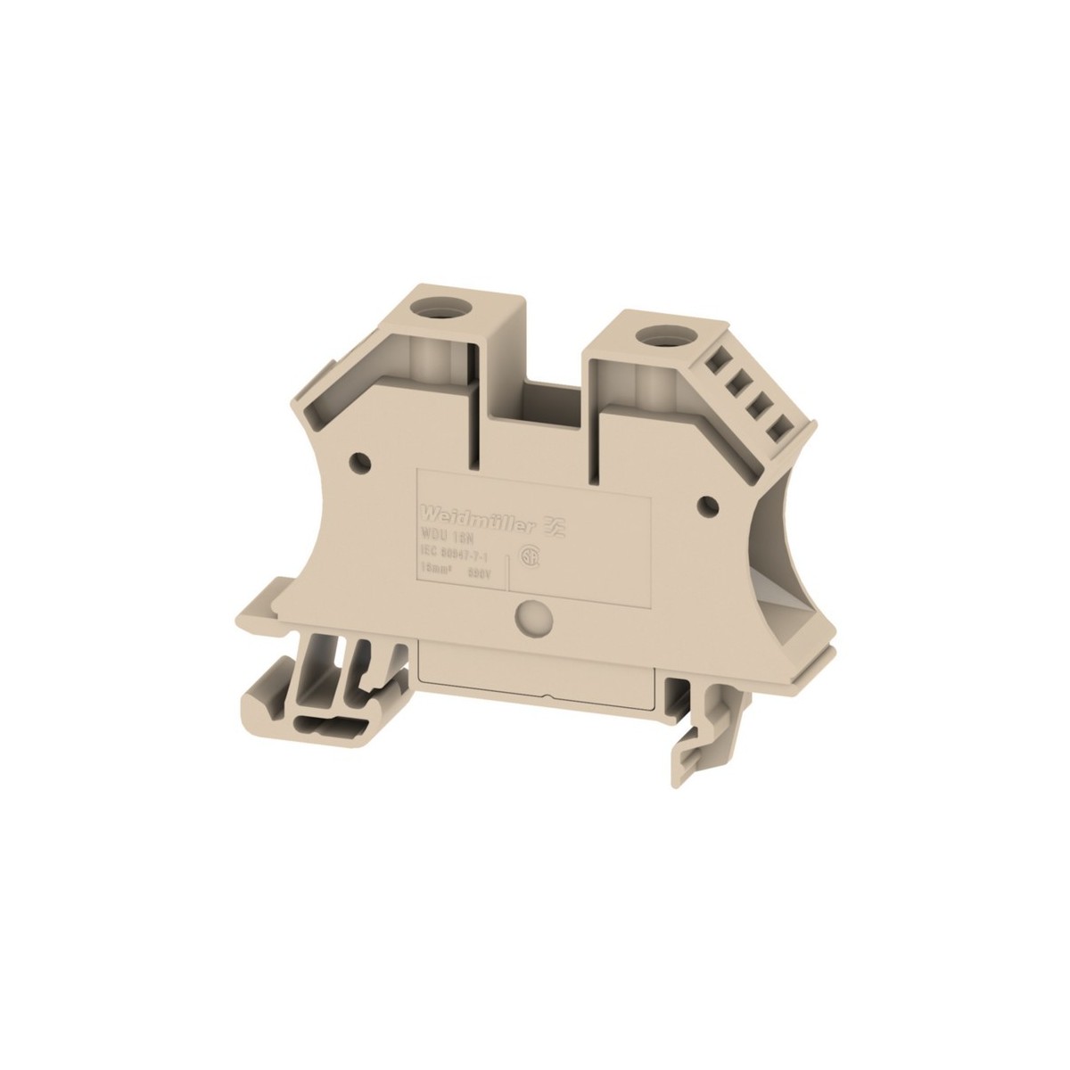 Borne de phase, 16mm², 690V/76A, connection à vis - HAGER KR160L 