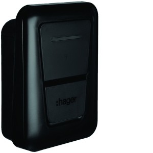 witty one borne de recharge IP55 1x7kW 1P T2S+TIC+RFID+APP Bluetooth+Opt. sol. - HAGER XVR107STI 