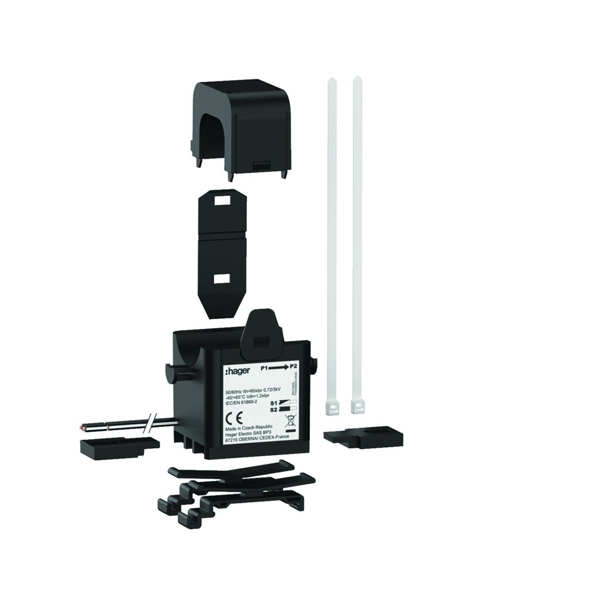 Transformateur de Courant Ouvrant SC2 28mm 400/5A 2.2VA Classe 1 - HAGER SRR04005B 