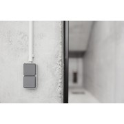 Prise de courant 2P+T cubyko étanche IP55 associable gris - HAGER WNA100 