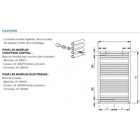 Sèche-serviette ACOVA - ATOLL Spa eau chaude 966W SL-170-060-05