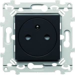 Prise de courant affleurante essensya 2P+T Anthracite - HAGER WE106A 
