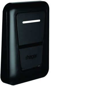 witty one pièce détachée-Couvercle de finition noir graphite, pour  witty XVR1xx - HAGER XVS120 