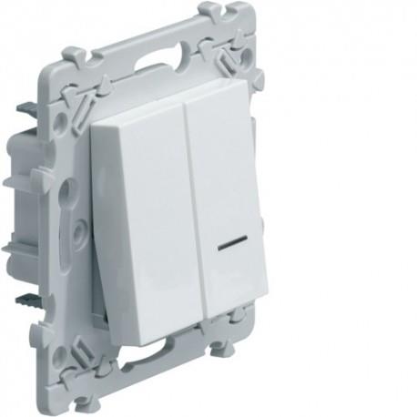 Ess. Pouss + pouss à voyant HAGER WE046