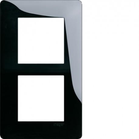 Ess. Plaque 2 postes 57 Blanc HAGER WE406