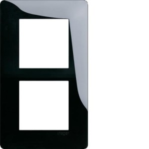 Ess. Plaque 2 postes 57 Blanc HAGER WE406