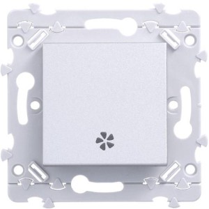 Bouton poussoir Essensya VMC Titane - HAGER - WE049T