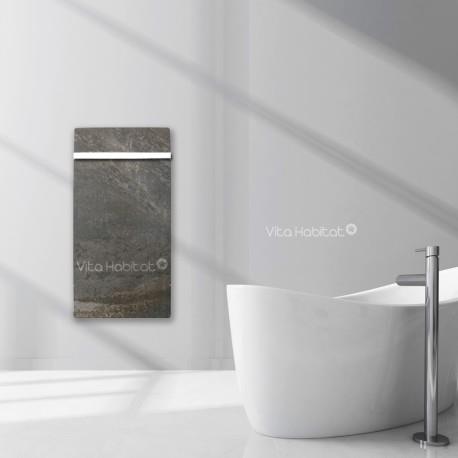 Radiateur à inertie Wifi Ardoise Noire 800W Carré - Valderoma AN800W