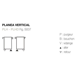 Radiateur chauffage central ACOVA - PLANEA Vertical simple 2086W PLH-220-098