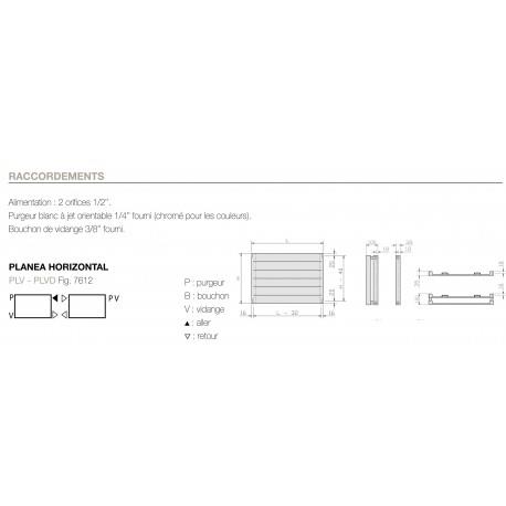 Radiateur chauffage central ACOVA - PLANEA Horizontal simple 910W PLV-063-140