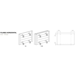 Radiateur chauffage central ACOVA - PLANEA Horizontal double 1083W PLVD-070-090
