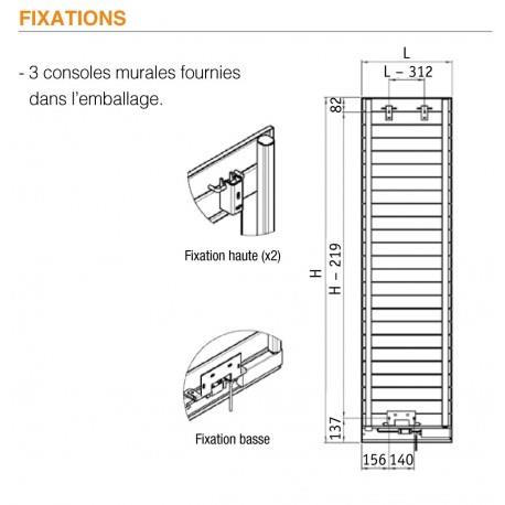 Radiateur electrique ACOVA ALTIMA vertical 1500W - inertie fluide - TMH-150-060/GF